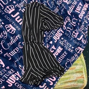 Striped Black and White Jumpsuit